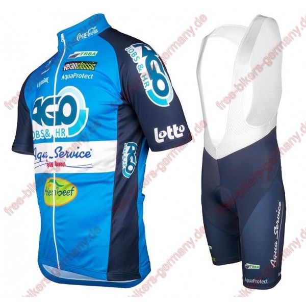 Radsport AGO-AQUA SERVICE 2018 Radbekleidung Satz Trikot Kurzarm+Trägerh