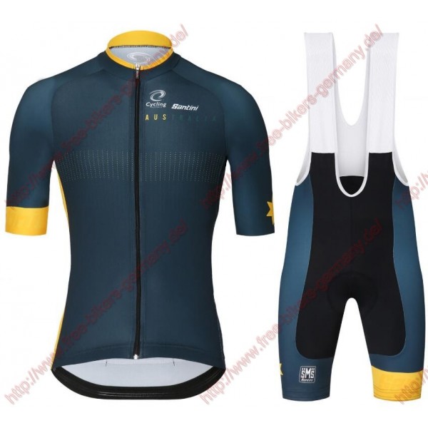 Radsport TEAM AUSTRALIA 2018 CA Radbekleidung Satz Trikot Kurzarm+Trägerh