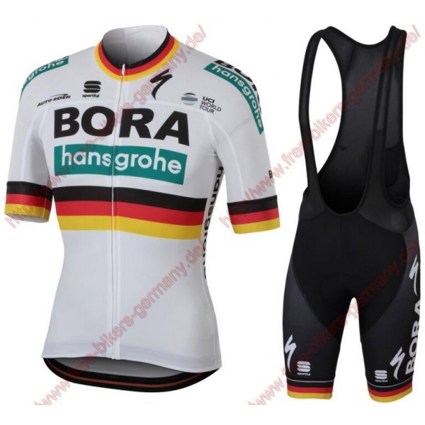 Radsport BORA-hansgrohe German champions 2018 Radbekleidung Satz Trikot Kurzarm+Trägerh