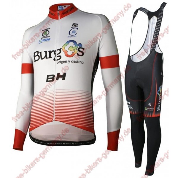 Radsport Burgos BH Pro Team 2018 Pro Fahrradbekleidung Trikot Langarm+Lang Tr