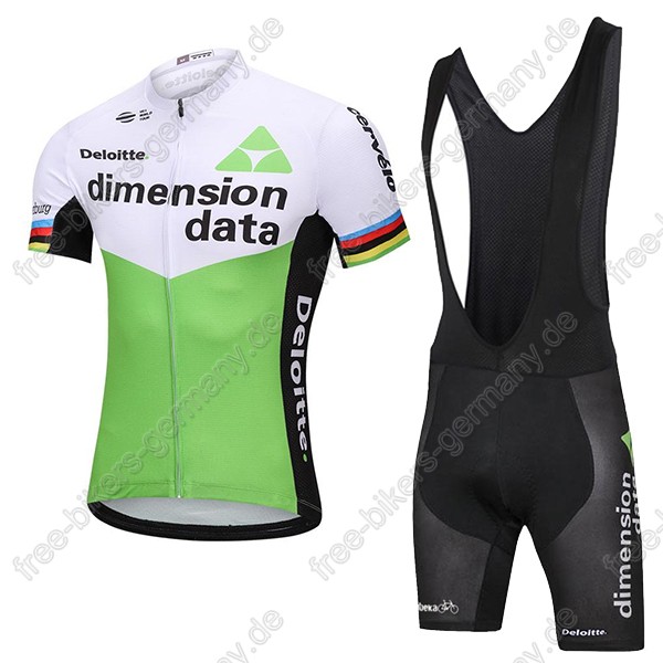 Dimension Data Radbekleidung Satz Trikot Kurzarm+Trägerhosen 