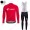 Profiteam 2018 Cube rot winter thermal fleece Fahrradbekleidung Trikot Langarm+Lang Tr