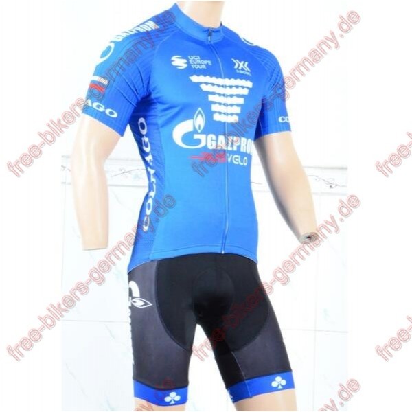 Profiteam 2018 Gazprom-Rusvelo Fahrradbekleidung Trikot Kurzarm