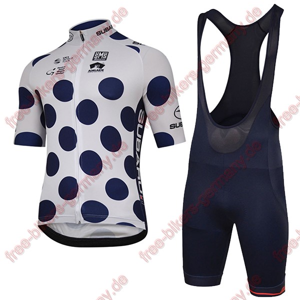 Profiteam 2018 TOUR DOWN UNDER Subaru POIS Radbekleidung Satz Trikot Kurzarm+Trägerh
