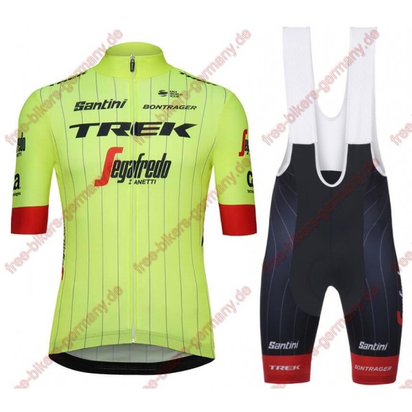 Profiteam 2018 Trek Segafredo fluo gelb Radbekleidung Satz Trikot Kurzarm+Trägerh