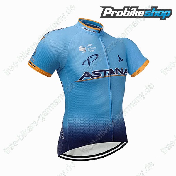 Astana blau Trikot Kurz
