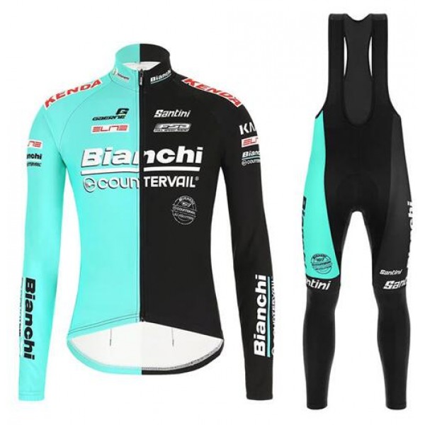 Fahrradbekleidung Radsport 2020 Bianchi Countervail Trikot Langarm+ Trägerho
