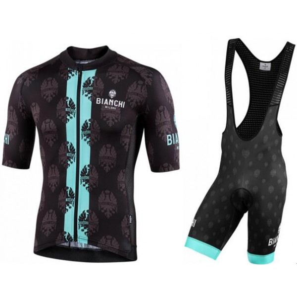 Fahrradbekleidung Radsport 2020 BIANCHI MILANO Roncaccio Trikot Kurzarm Outlet+Palizzi Trägerhosen Set