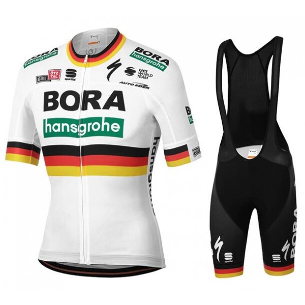 Fahrradbekleidung Radsport 2020 BORA-hansgrohe Deutscher Meister Radbekleidung Satz Trikot Kurzarm+Trägerhosen Se