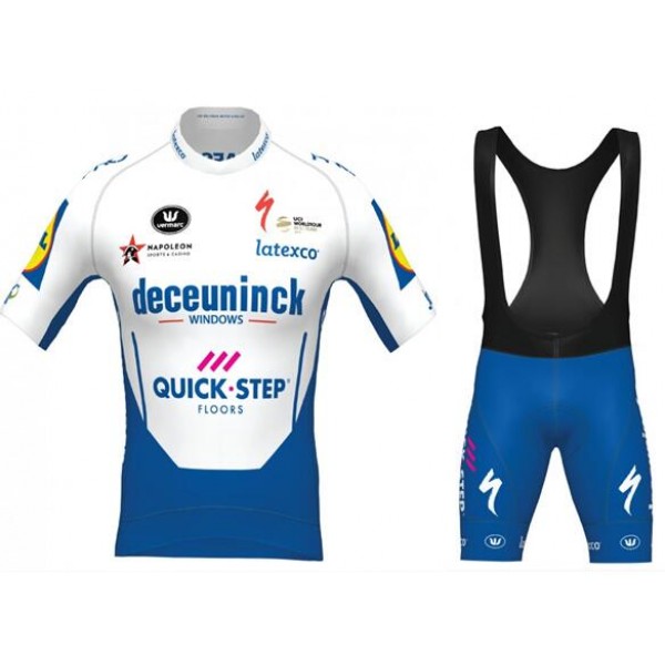 Fahrradbekleidung Radsport 2020 DECEUNINCK QUICK-STEP FLOORS Race PRR Radbekleidung Satz Trikot Kurzarm+Trägerhosen S