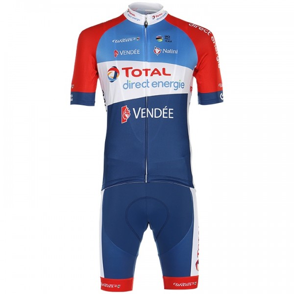 Fahrradbekleidung Radsport 2020 Team Total Direct Energie Radbekleidung Satz Trikot Kurzarm+Fahrradhose Se
