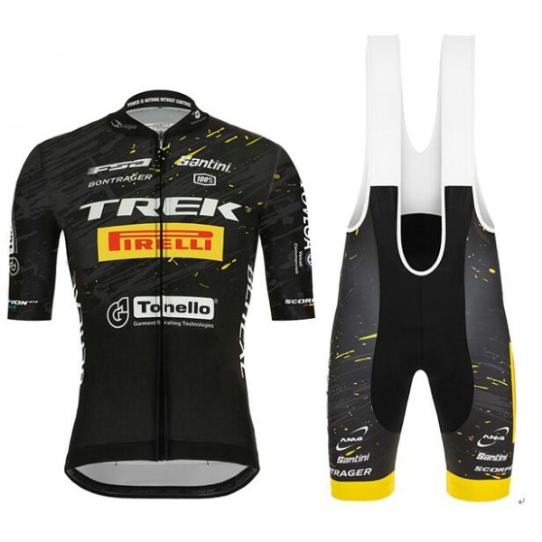 Fahrradbekleidung Radsport 2020 TREK PIRELLI Set Radbekleidung Satz Trikot Kurzarm+Trägerhosen Se