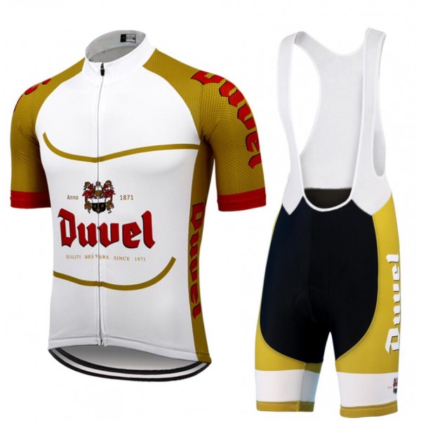 Fahrradbekleidung Radsport 2020 Duvel Beer Radbekleidung Satz Trikot Kurzarm+Trägerhosen Set Outl