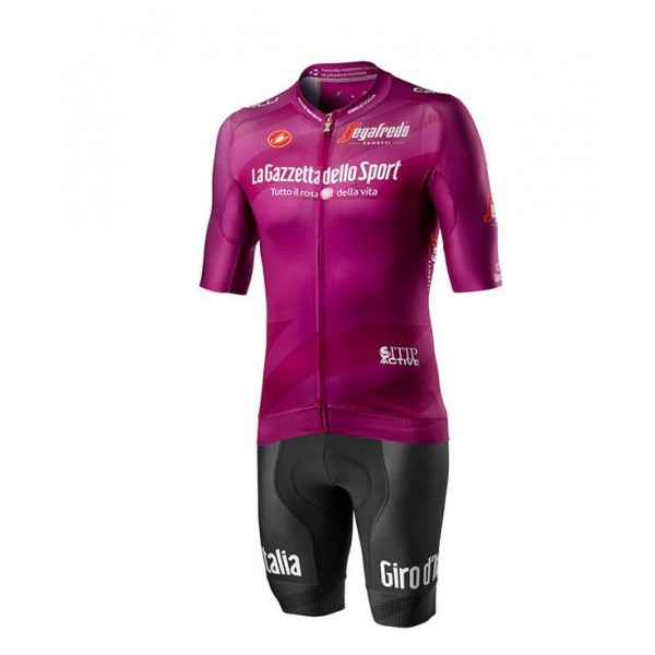 Fahrradbekleidung Radsport 2020 GIRO D'ITALIA Radbekleidung Satz Trikot Kurzarm+Trägerhosen Set Outlet viol