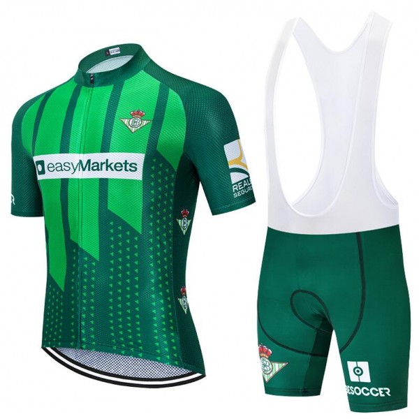 Fahrradbekleidung Radsport 2020 Real Betis Radbekleidung Satz Trikot Kurzarm+Trägerhosen Set Outlet Gr