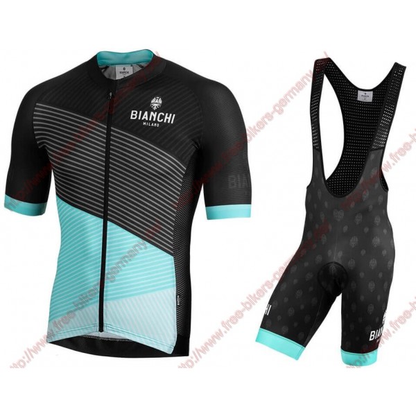 Profiteams BIANCHI MILANO Bisceglie Radbekleidung Satz Trikot Kurzarm+Trägerhosen Se