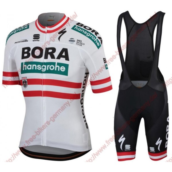 Profiteams Bora Hansgrohe 2019 Austrian champion Radbekleidung Satz Trikot Kurzarm+Trägerhosen Se