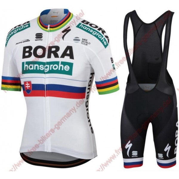 Profiteams Bora Hansgrohe 2019 Slovak champion Radbekleidung Satz Trikot Kurzarm+Trägerhosen Se