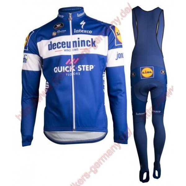Profiteams DECEUNINCK-QUICK-STEP 2019 Radsport Fahrradbekleidung Trikot Langarm+Lang Tr