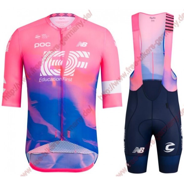 Profiteams EF Education First PRO TEAM AERO 2019 Radbekleidung Satz Trikot Kurzarm+Trägerhosen Se
