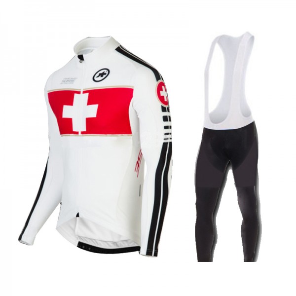 2015 Assos Fahrradbekleidung Radtrikot Satz Langarm und Lange Trägerhose