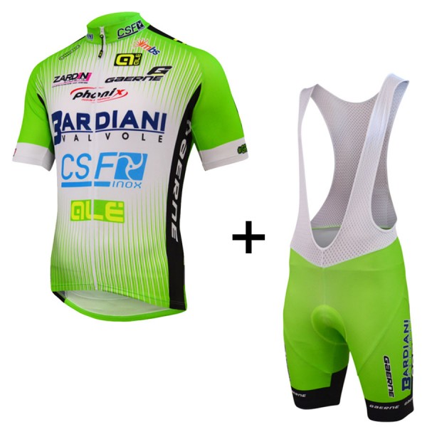 2015 Bardiani Csf Fahrradbekleidung Satz Fahrradtrikot Kurzarm Trikot und Kurz Trägerhose