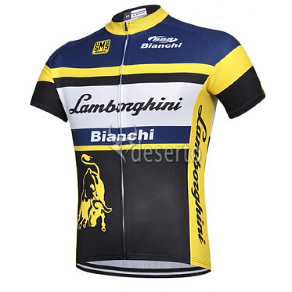 2015 Lamborghini Bianchi Radtrikot Kurzarm