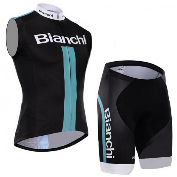 2015 Bianchi ärmelloses Trikot und Kurz Radhose