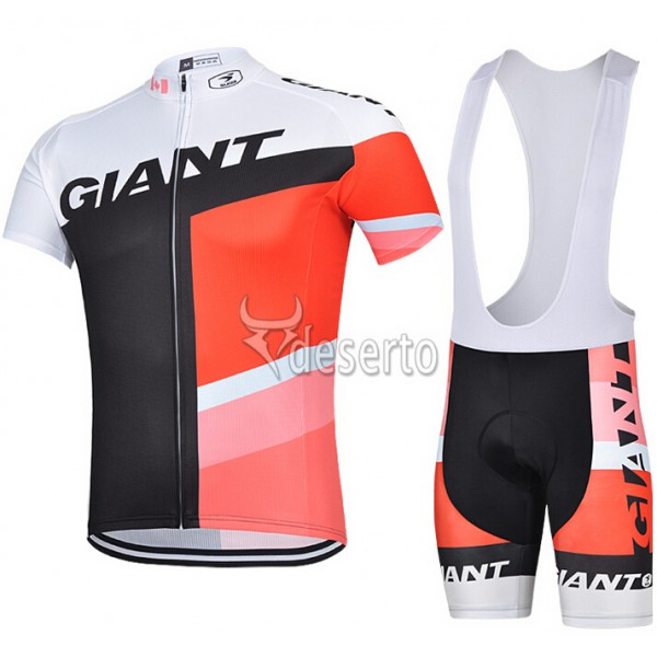 2015 Giant Fahrradbekleidung Satz Fahrradtrikot Kurzarm Trikot und Kurz Trägerhose schwarz Rote