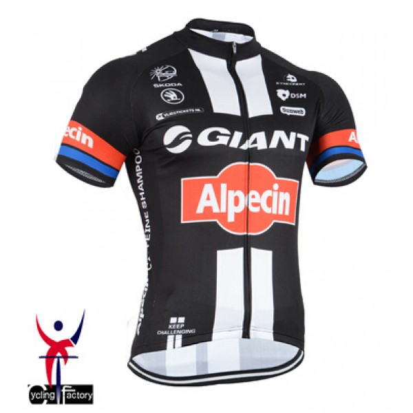 2015 GIANT-ALPECIN Radtrikot Kurzarm schwarz