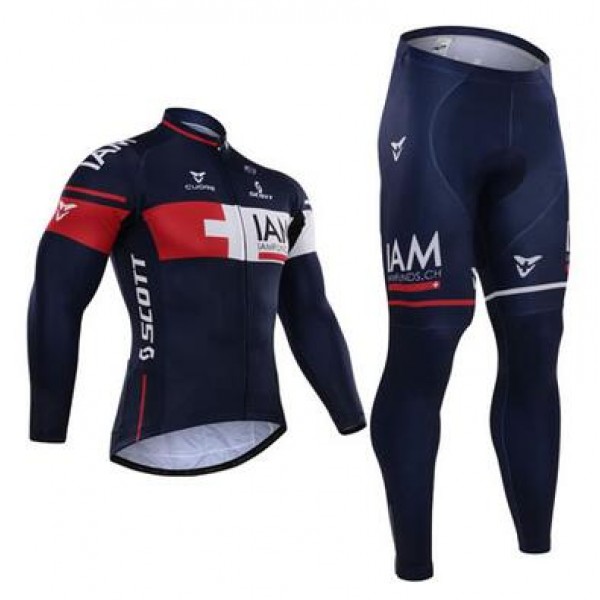 2015 IAM Fahrradbekleidung Radtrikot Satz Langarm und Lange Fahrradhose