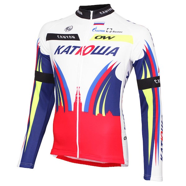 2015 Team Katusha Radtrikot Langarm