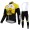 2015 Lotto Jumbo Fahrradbekleidung Radtrikot Satz Langarm und Lange Trägerhose