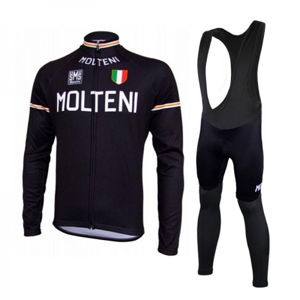 2015 MOLTENI RETRO Long Fahrradbekleidung Radtrikot Satz Langarm und Lange Trägerhose