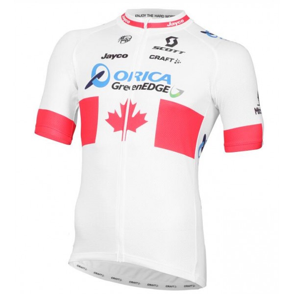 2015 ORICA GREENEDGE Canadian Champion Radtrikot Kurzarm