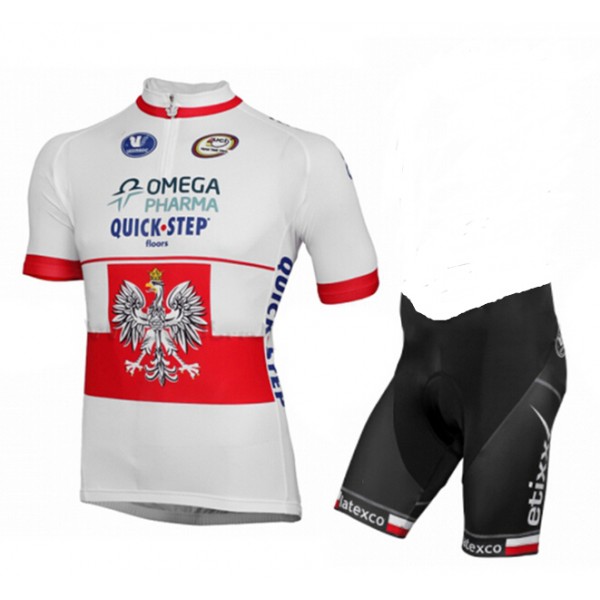 2015 Omega Pharma Quick Step Radbekleidung Radtrikot Kurzarm und Fahrradhosen Kurz