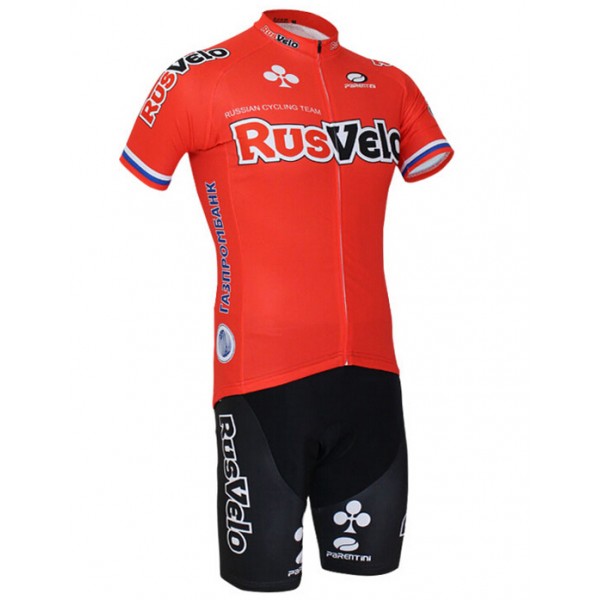 2015 RusVelo Radbekleidung Radtrikot Kurzarm und Fahrradhosen Kurz