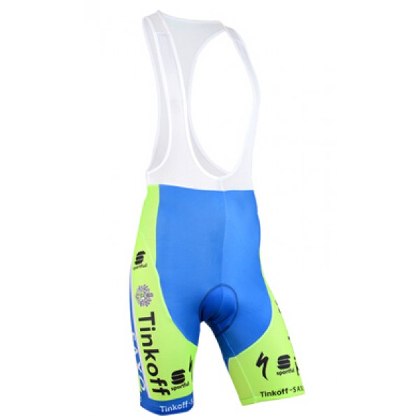 2015 Saxo Bank Tinkoff Kurz Trägerhose Fluorescence