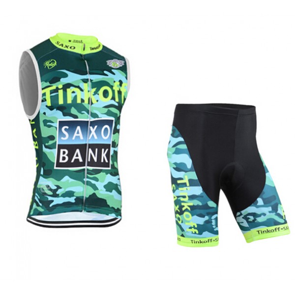 2015 Tinkoff Saxo Bank Camouflage ärmelloses Trikot und Kurz Radhose