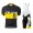 2015 Proteam Scott Schwarz-Gelb Fahrradbekleidung Satz Fahrradtrikot Kurzarm Trikot und Kurz Trägerhose