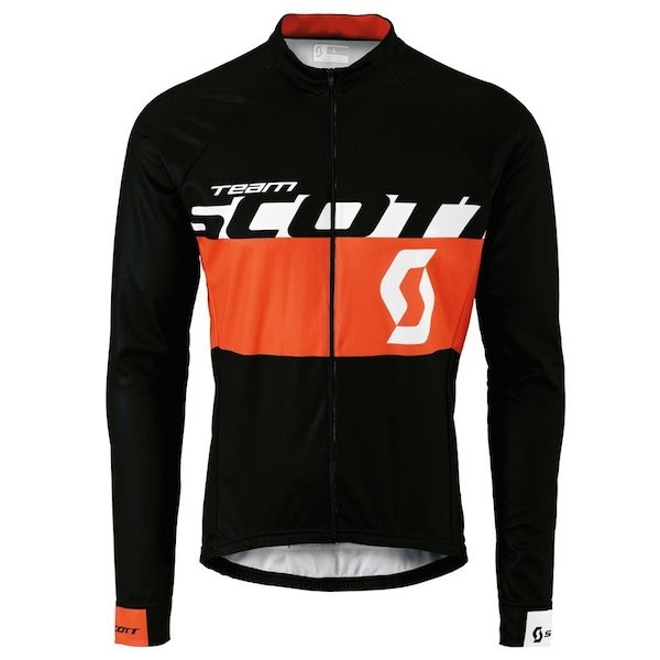 2015 Team Scott Schwarz/Rot Radtrikot Langarm