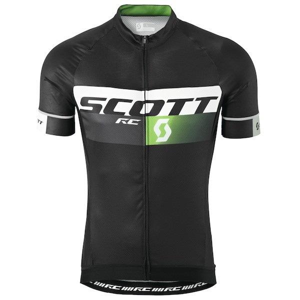 Scott RC Pro Schwarz-Grün 2015 Radtrikot Kurzarm