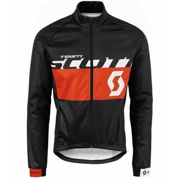 2015 SCOTT RC Schwarz/Rote Fahrradtrikot Langarm