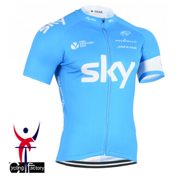 2015 Sky Radtrikot Kurzarm Blau