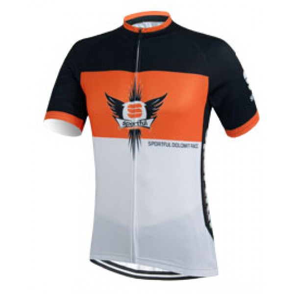 2015 Sportful Weiß Schwarz orange Radtrikot Kurzarm