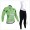 2015 Tour de France vert Fahrradbekleidung Radtrikot Satz Langarm und Lange Trägerhose