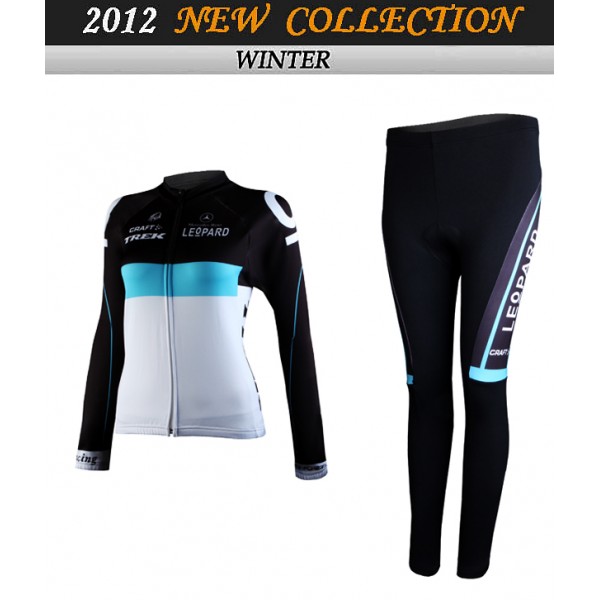 2012 Damen TREK Cycling Fahrradbekleidung Radtrikot Satz Langarm und Lange Fahrradhose