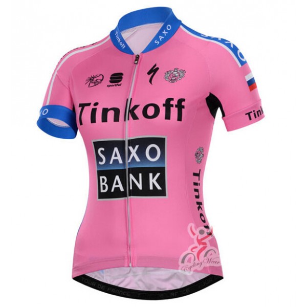 2015 Tinkoff Saxo Bank Damen Radtrikot Kurzarm