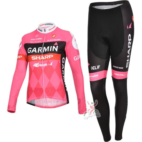2012 Damen Garmin Fahrradbekleidung Radtrikot Satz Langarm und Lange Fahrradhose