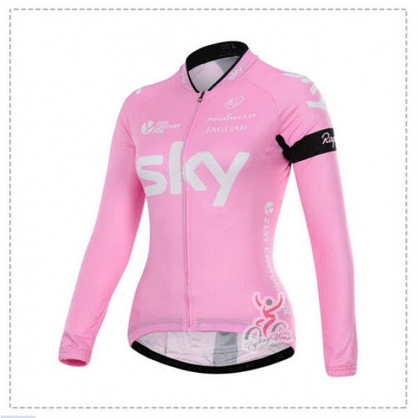 2015 Sky Damen Fahrradtrikot Langarm